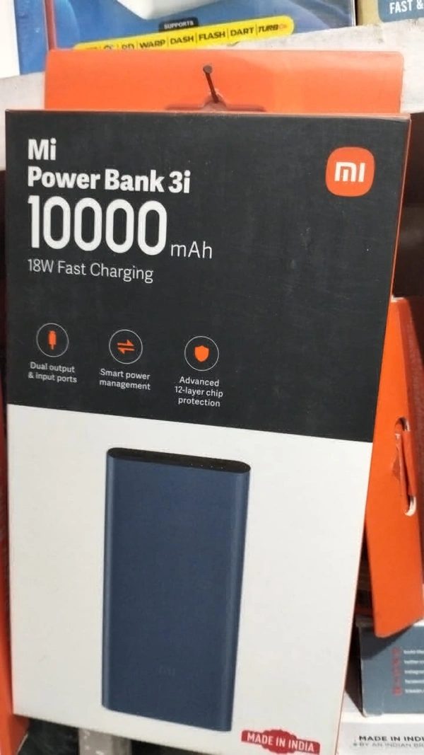 Mi 10000mAH Li-Polymer, Micro-USB and Type C Input Port, Power Bank 3i with 18W Fast Charging (Midnight Black)