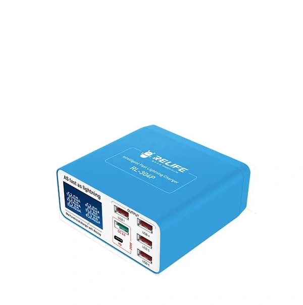 Relief  Relife 6 Port USB Charger with Digital Display RL-304P