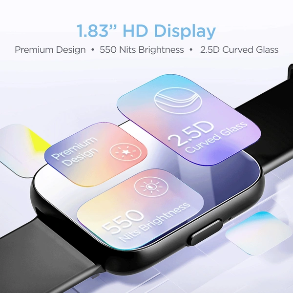 Wave Connect Plus Smartwatch with Bluetooth Calling, 1.83" (4.64cm) HD Display, 10 Days Battery, ENx™ AlgorithmRead