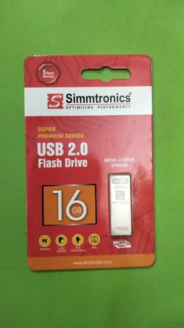 Simmtronics 16 GB USB 2.0 Port Flash Drive with Metal Body (16 GB Pen Drive)