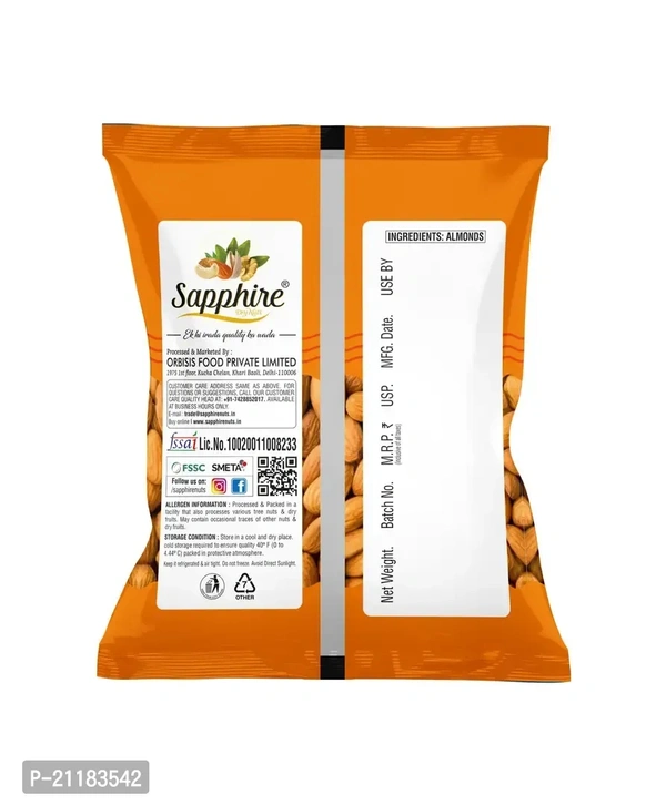 SAPPHIRE PLAIN ALMONDS -1KG - 1kg
