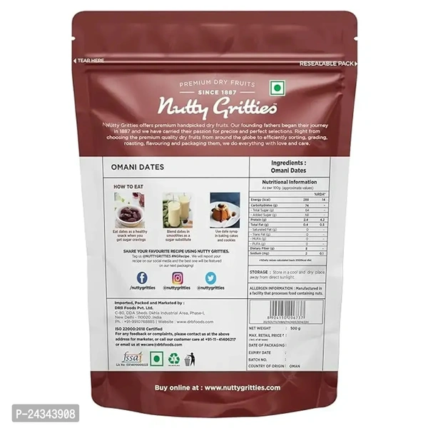 Nutty Gritties Premium Omani Dates - 500 Grams - 500g