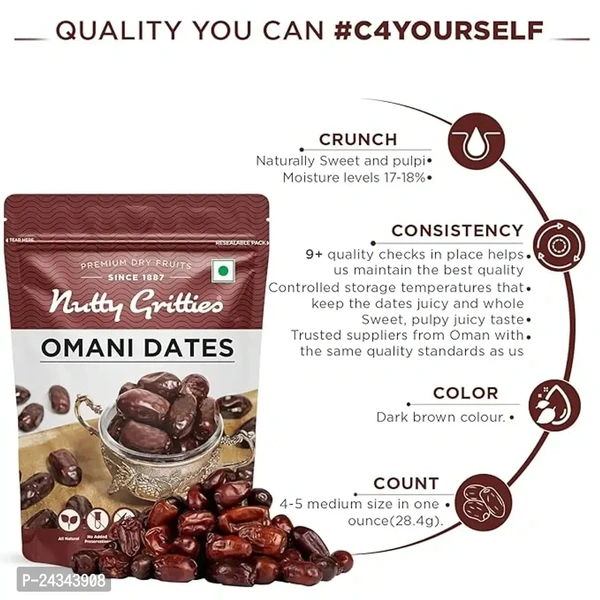 Nutty Gritties Premium Omani Dates - 500 Grams - 500g