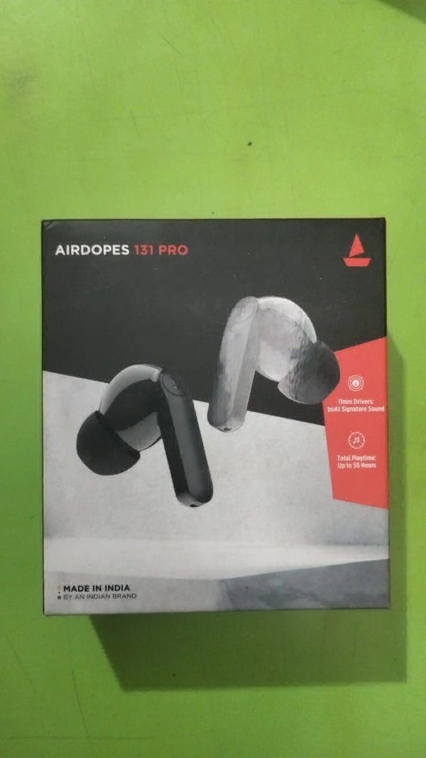 Boat  boAt Airdopes 131 Pro TWS Earbuds with Environmental Noise Cancellation Technology (IPX5 Water Resistant, ASAP Charge, Black)