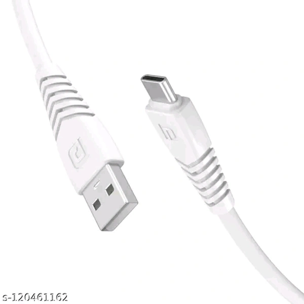 Portronics Konnect Core II 2.4A Fast Charging 1M Type-C Cable for All Type C Smartphones (White)