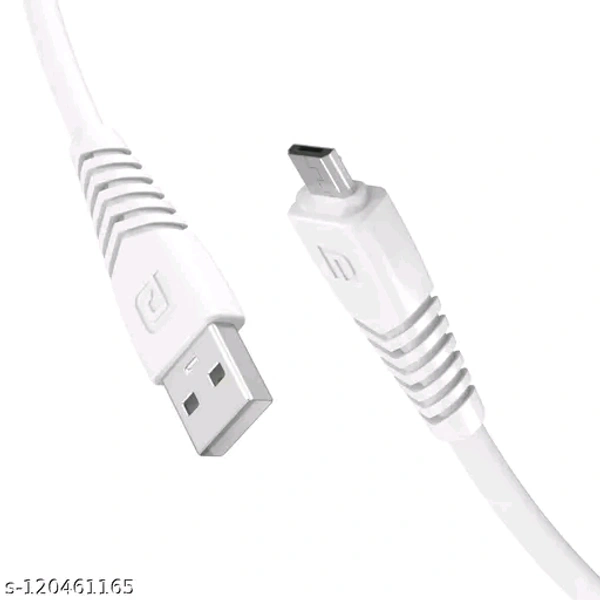 Portronics Konnect Core II 2.4A Fast Charging 1M Type-C Cable for All Type C Smartphones (White)