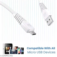 Portronics Konnect Core II 2.4A Fast Charging 1M Type-C Cable for All Type C Smartphones (White)