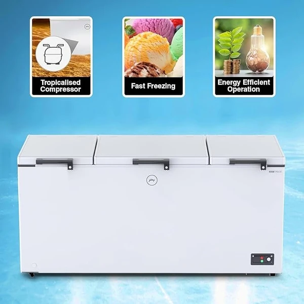 GODREJ Godrej 600 L Triple Door Convertible Deep Freezer (DH EPenta 625D 41 CMFH3M Rw, White, Pentacool Technology) - 600 LTR