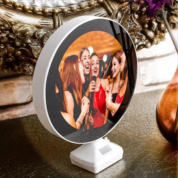 White Glossy Magic Mirror - W 17.5 x 5 inches, White