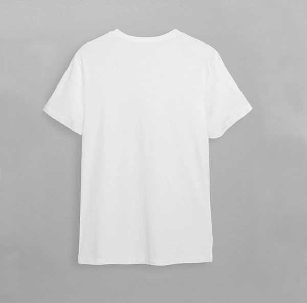 ROUND NECK POLYSTER T-SHIRT PRINT SIZE A4 SINGLE PRINT - M - L - XL - XXL, White