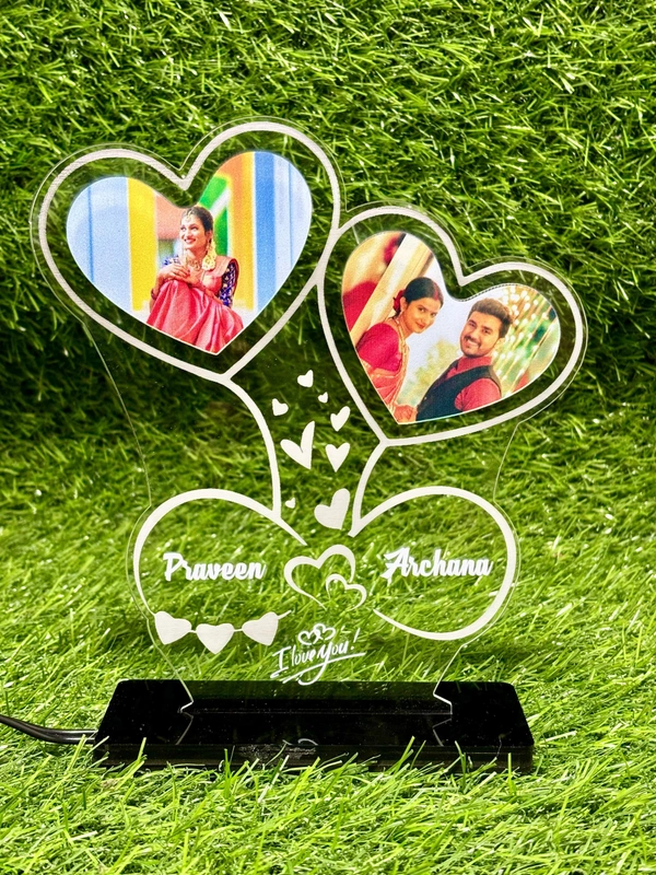 ACRYLIC LIGHTING PHOTO FRAME  - 8 INCH