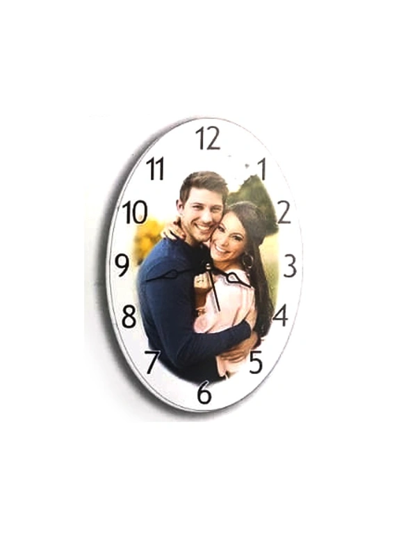 ACRYLIC WALL CLOCKS ( MOON ,OVAL, VERTICAL HORIZONTAL ) CHOOSE ANY ONE  - W8 X 12 INCH  2801gm