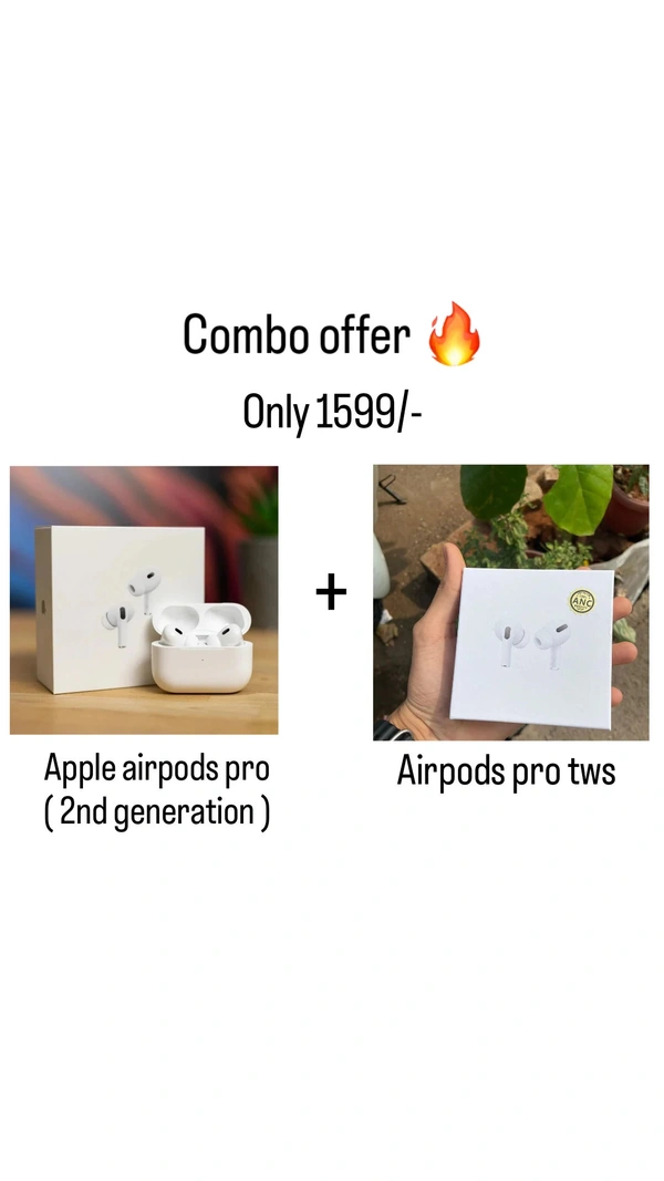 Apple Aipods Pro 2  Apple Airpods Pro ( 2nd Generation ) + Airpods Pro Tws  - White
