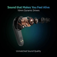 TAGG Rogue 100Gt Bluetooth Truly Wireless Gaming in Ear Earbuds with 50Ms Low Latency for Better Gaming 20Hrs Playtime with Mic with Enc for Best Calling Made for Comfort Gaming (Black) - Blue