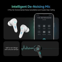 TAGG Rogue 100Gt Bluetooth Truly Wireless Gaming in Ear Earbuds with 50Ms Low Latency for Better Gaming 20Hrs Playtime with Mic with Enc for Best Calling Made for Comfort Gaming (Black) - Blue