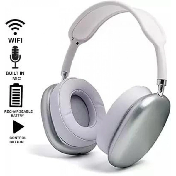 Apple  P9 Gaming Wireless Ear Headphone Colourful Bt Macron Pods Max  - Black