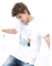 HIGHLANDER  Men Printed Slim Fit T Shirt  - White, S M L XL
