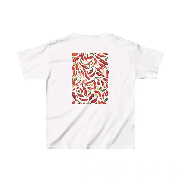 S&O Fiary Chilli Printed Tshirt For Men  - White, XL