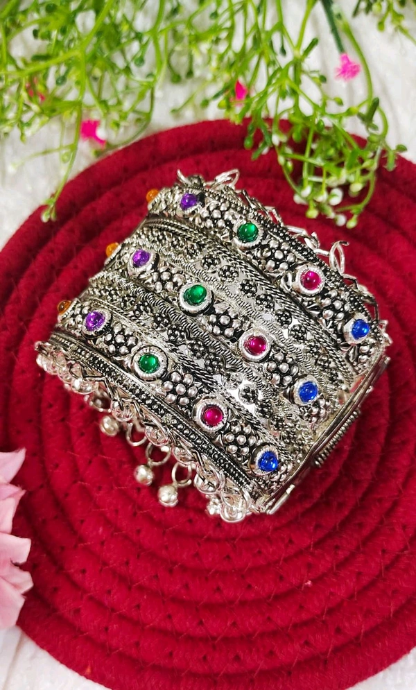 Oxidised Kada Bracelet 