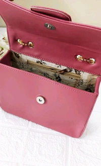 Mauve Pink Stylish Box Sling Bag