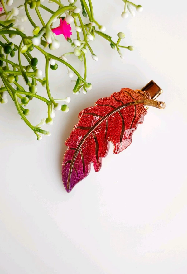 Resin Leaf Hair Clips  - Style2