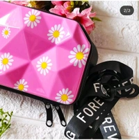 Cute Daisy Print Suitcase Sling