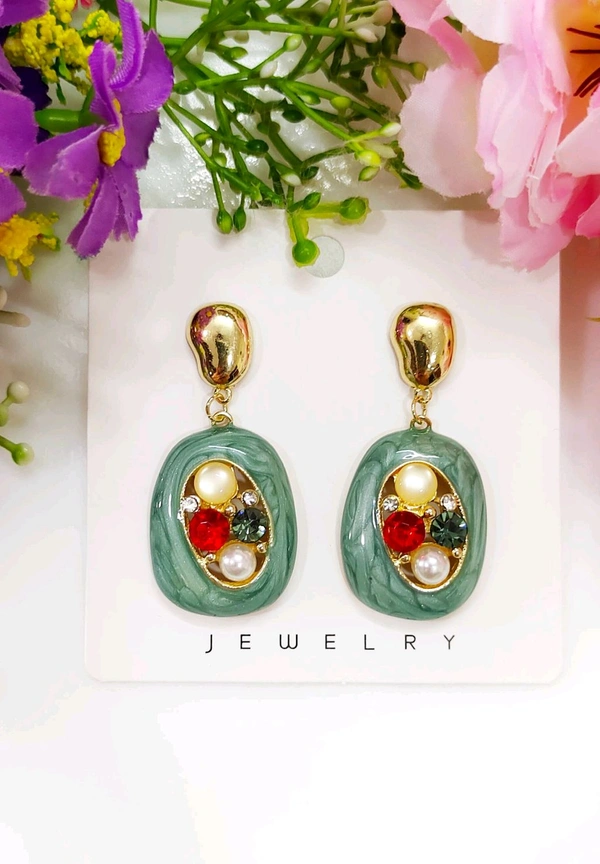 Antique Quirky Earrings  - Maroon