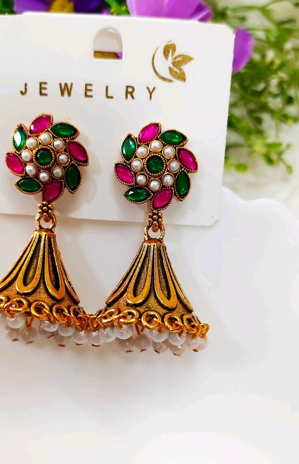 Beautiful Golden Cone Jhumka