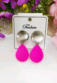 Stylish Silver Drops - Red