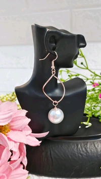 Unique Rosegold Pearl Earrings  - Style1