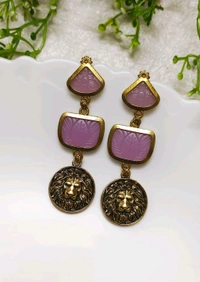 Antique Lion Danglers  - Style1