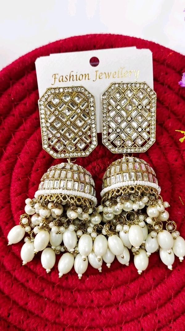 Beautiful Premium Bridal / Festive Kundan Jhumka 