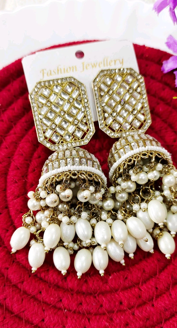 Beautiful Premium Bridal / Festive Kundan Jhumka 