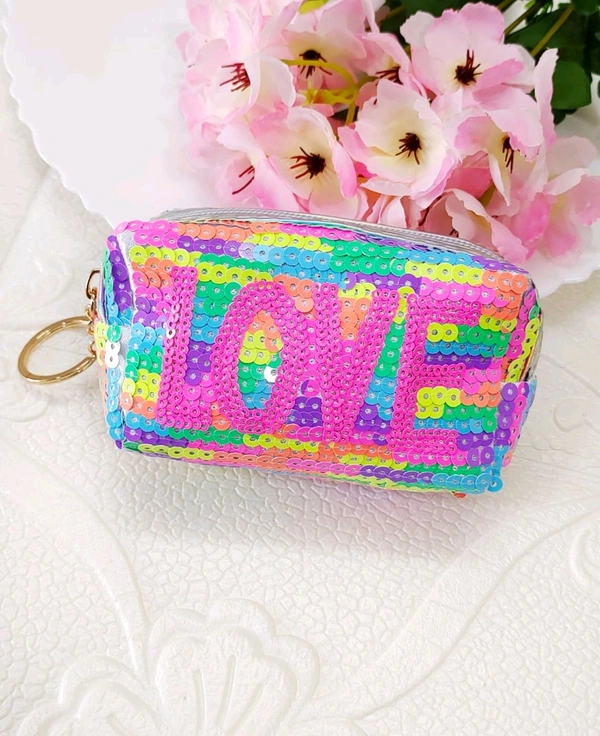 Sequin Mini Coin Pouch 