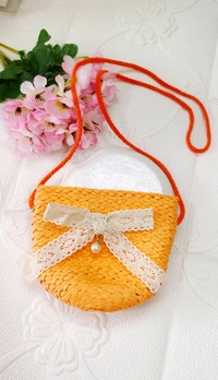 Cute Jute Kids Sling Bag  - Skyblue