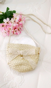 Cute Jute Kids Sling Bag  - Skyblue