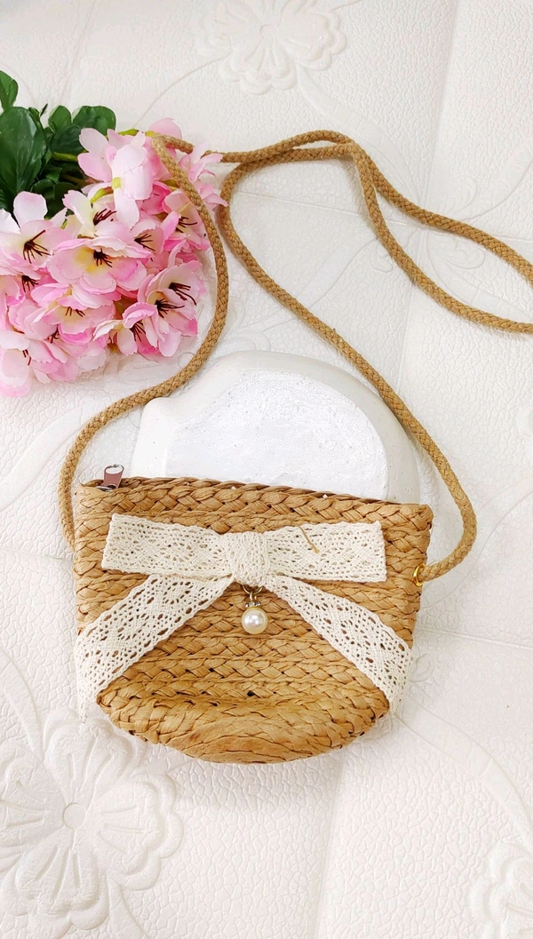 Cute Jute Kids Sling Bag  - Coffee