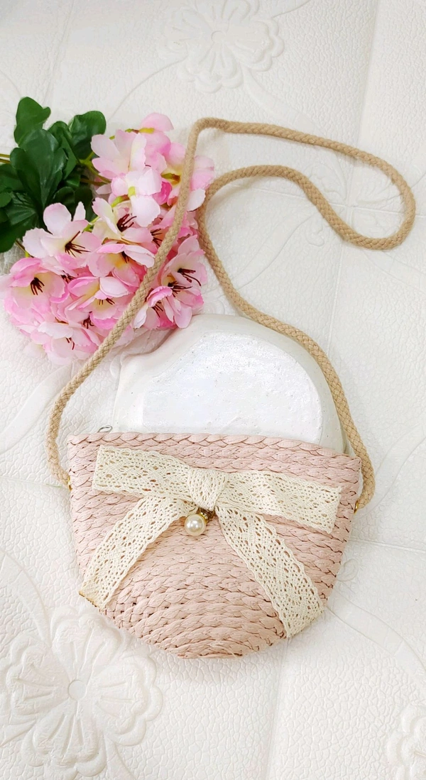 Cute Jute Kids Sling Bag  - Pink