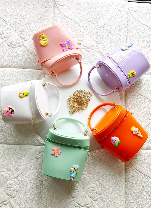 Cutest Round Miniature Kids Bags  - Lavender