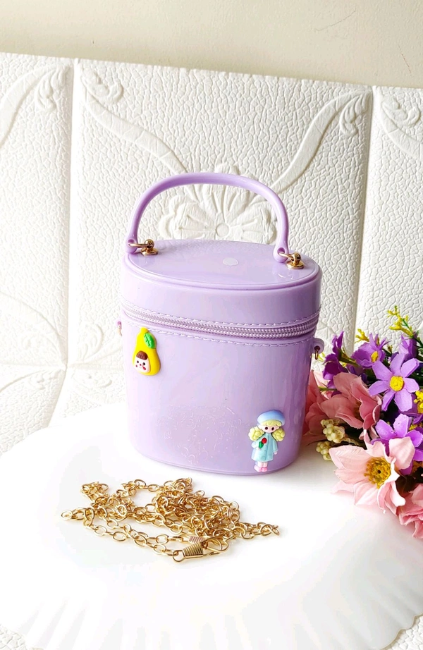 Cutest Round Miniature Kids Bags  - Lavender