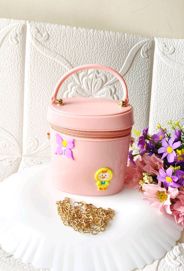 Cutest Round Miniature Kids Bags  - Lavender