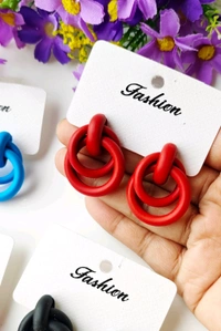 Popping Matte Coil Fancy Studs - Blue