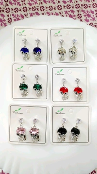 Cutest Crystal Studded Kitten Drops  - Green