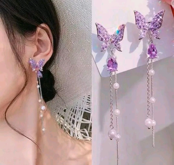 Stylish Stone Butterfly Korean Earrings