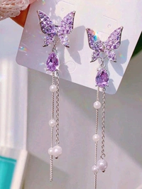 Stylish Stone Butterfly Korean Earrings