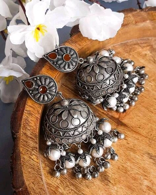 Beautiful Premium Black Polish Long Jhumka