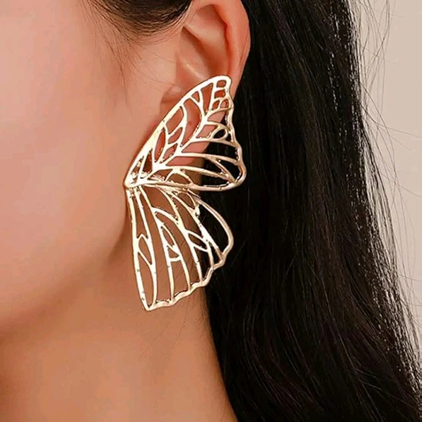 Stylish Korean Golden Butterfly Earrings