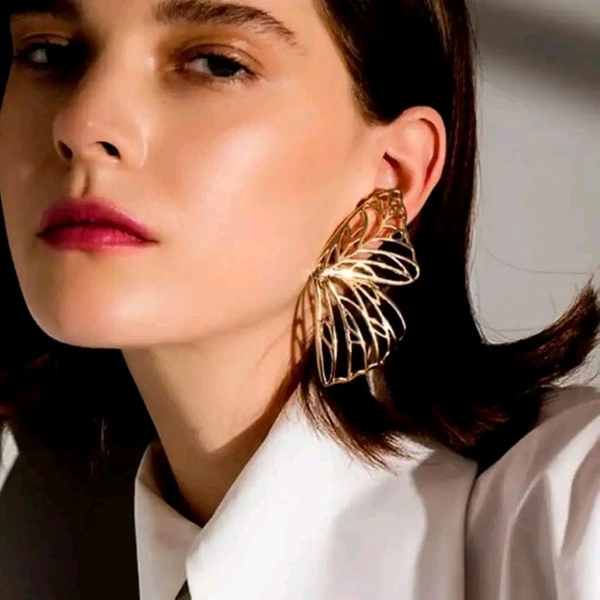 Stylish Korean Golden Butterfly Earrings