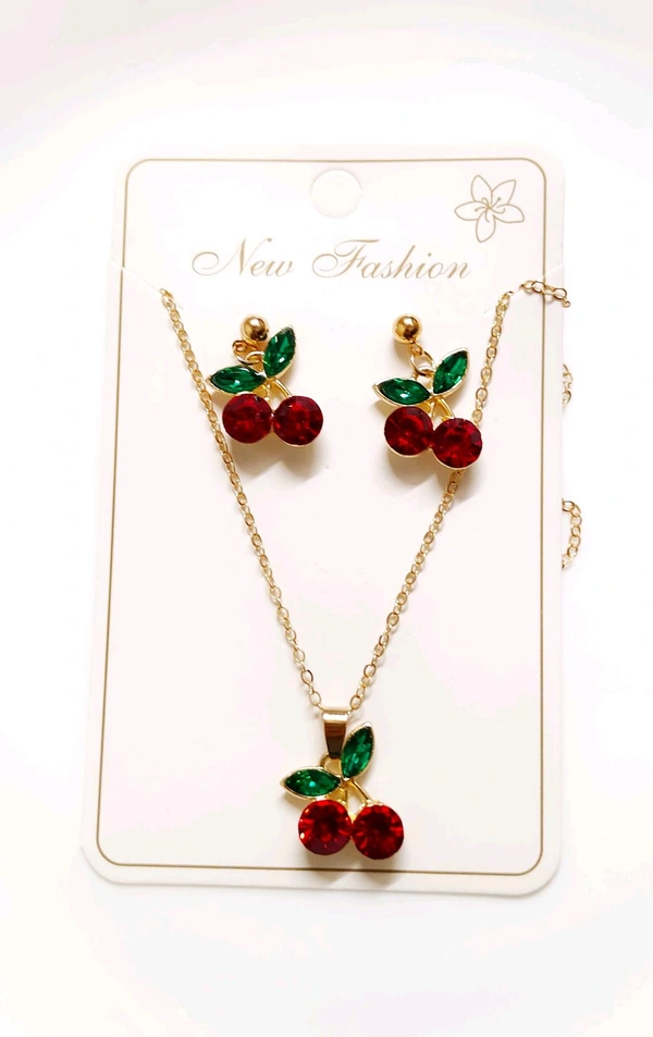 Beautiful Cherry Pendant Set