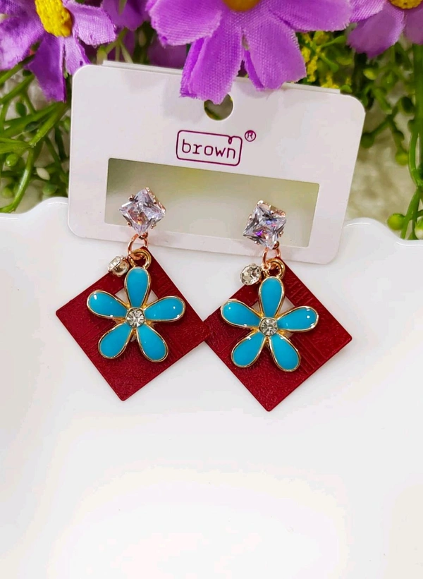 Unique Floral Earrings  - Pink